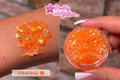 Orange glitter gel