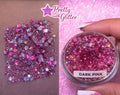Dark pink glitter gel