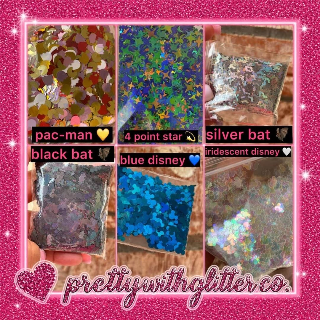 glitter charms to add on