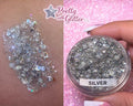 Silver glitter gel